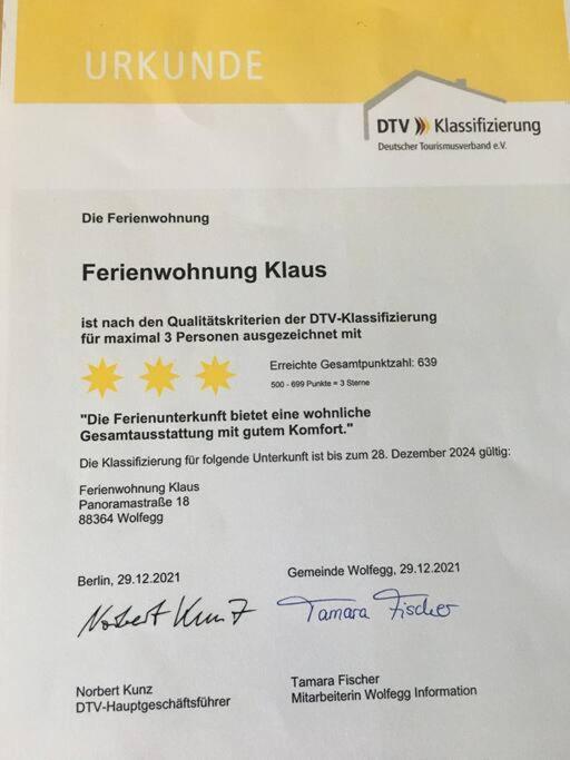 Ferienwohnung Klaus Wolfegg Exteriör bild